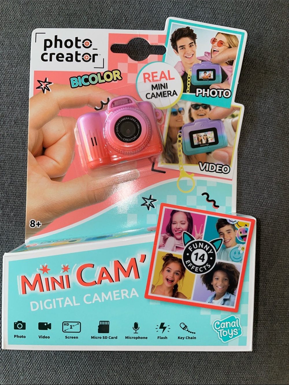 Mini Cam' Bicolor Pink/Purple Digital Camera